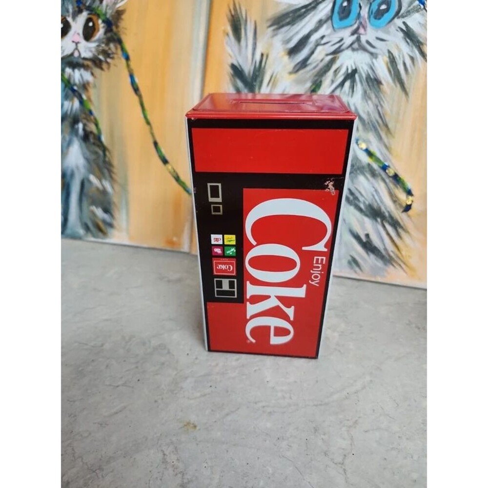 coca cola piggy bank soda machine
